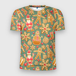 Футболка спортивная мужская Имбирные пряники, цвет: 3D-принт