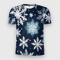 Футболка спортивная мужская Снежное небо, цвет: 3D-принт