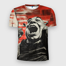 Футболка спортивная мужская Шрек радуется, цвет: 3D-принт