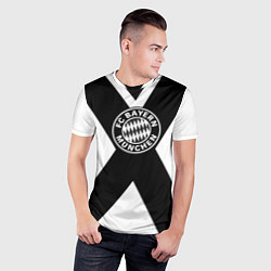 Футболка спортивная мужская Бавария Мюнхен полосы, цвет: 3D-принт — фото 2