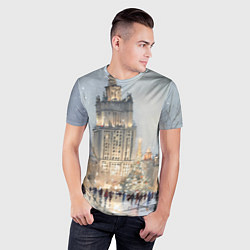 Футболка спортивная мужская Зимняя Москва, цвет: 3D-принт — фото 2