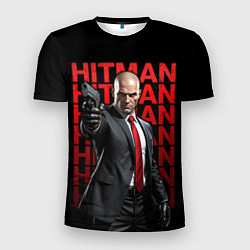Футболка спортивная мужская Хитман с пистолетом, цвет: 3D-принт