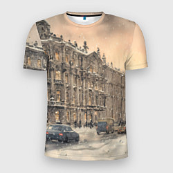 Футболка спортивная мужская Зима в Санкт-Петербурге, цвет: 3D-принт