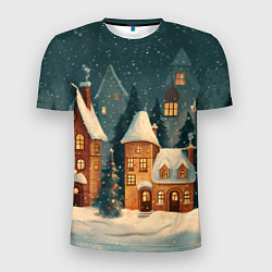Футболка спортивная мужская Сказочный Новогодний городок, цвет: 3D-принт