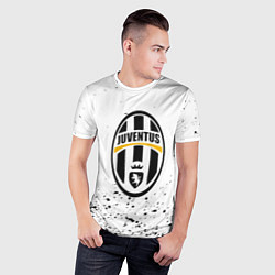 Футболка спортивная мужская Juventus краски текстура всплеск, цвет: 3D-принт — фото 2