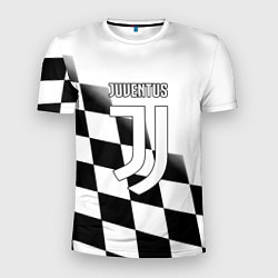 Футболка спортивная мужская Ювентус клетка краски, цвет: 3D-принт