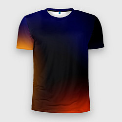 Мужская спорт-футболка Color black red blue