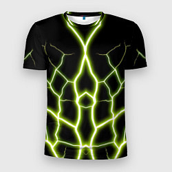 Мужская спорт-футболка Color green black