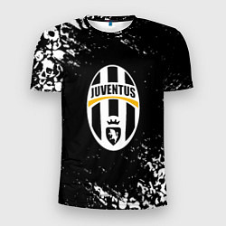 Футболка спортивная мужская Ювентус черепа краски, цвет: 3D-принт