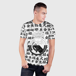 Футболка спортивная мужская Реал Мадрид япония символы, цвет: 3D-принт — фото 2