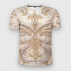 Футболка спортивная мужская Перламутровый орнамент с перьями, цвет: 3D-принт