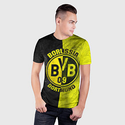 Футболка спортивная мужская Borussia Dortmund, цвет: 3D-принт — фото 2