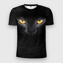 Футболка спортивная мужская Черная кошка, цвет: 3D-принт