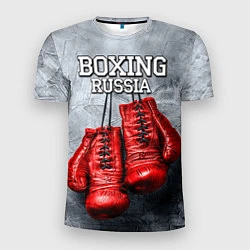 Футболка спортивная мужская Boxing Russia, цвет: 3D-принт
