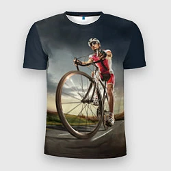 Мужская спорт-футболка Велогонщик