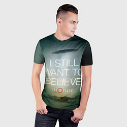 Футболка спортивная мужская I still want to believe, цвет: 3D-принт — фото 2