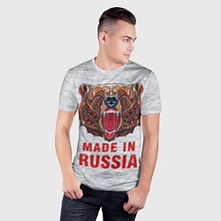 Футболка спортивная мужская Bear: Made in Russia, цвет: 3D-принт — фото 2