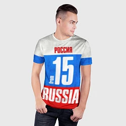 Футболка спортивная мужская Russia: from 15, цвет: 3D-принт — фото 2