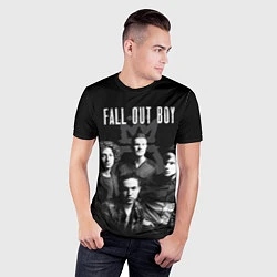Футболка спортивная мужская Fall out boy band, цвет: 3D-принт — фото 2