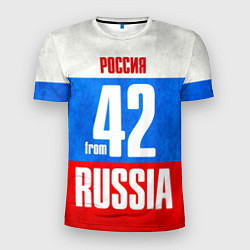 Футболка спортивная мужская Russia: from 42, цвет: 3D-принт