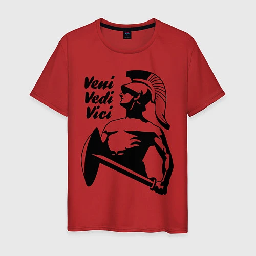 Мужская футболка Veni Vedi Vici / Красный – фото 1