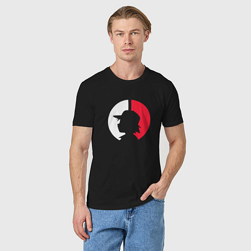 Мужская футболка Эш: ловец покемонов / Черный – фото 3