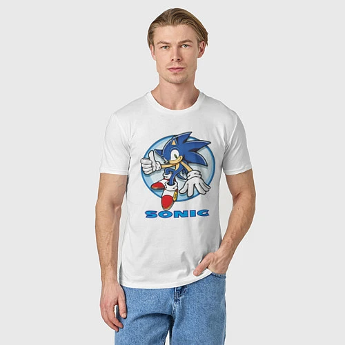Мужская футболка Sonic / Белый – фото 3