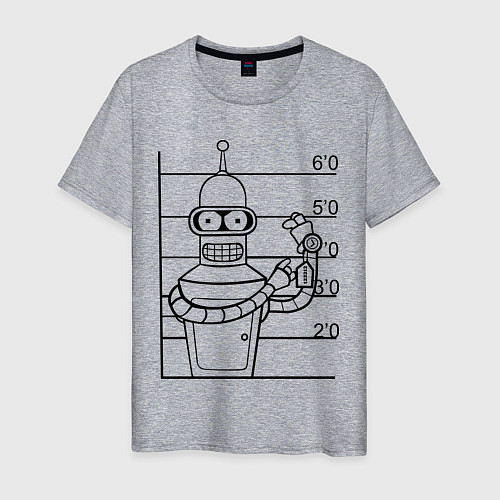 Мужская футболка Bender Wanted / Меланж – фото 1