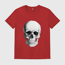 Футболка хлопковая мужская Череп, цвет: красный