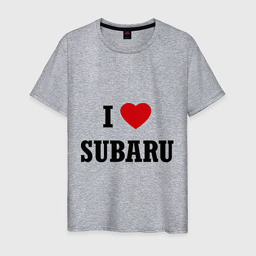 Мужская футболка I love Subaru / Меланж – фото 1