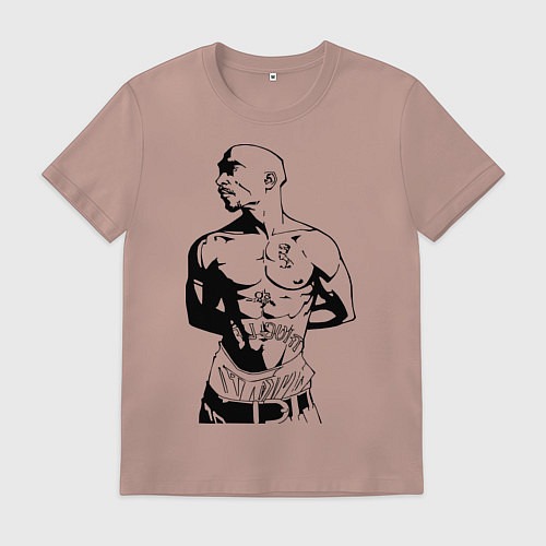 Мужская футболка 2pac / Пыльно-розовый – фото 1