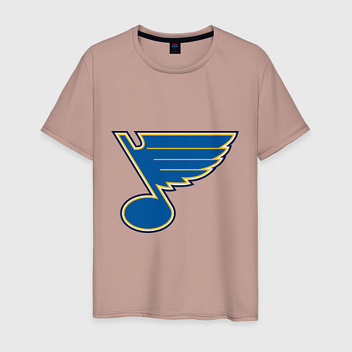 Мужская футболка St Louis Blues / Пыльно-розовый – фото 1