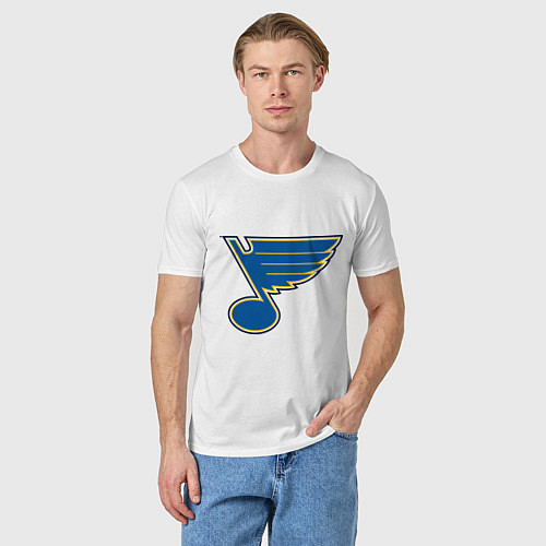 Мужская футболка St Louis Blues / Белый – фото 3