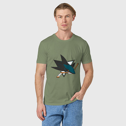 Мужская футболка San Jose Sharks / Авокадо – фото 3