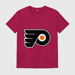 Футболка хлопковая мужская Philadelphia Flyers, цвет: маджента