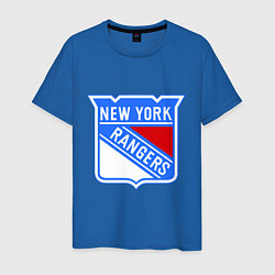 Футболка хлопковая мужская New York Rangers цвета синий — фото 1