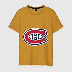 Футболка хлопковая мужская Montreal Canadiens, цвет: горчичный