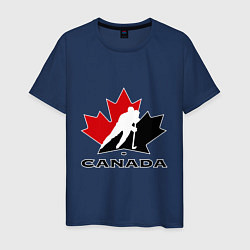 Футболка хлопковая мужская Canada, цвет: тёмно-синий
