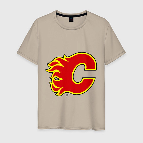 Мужская футболка Calgary Flames / Миндальный – фото 1