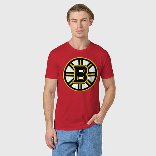 Мужская футболка Boston Bruins / Красный – фото 3