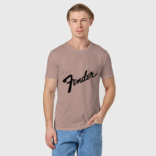 Мужская футболка Fender / Пыльно-розовый – фото 3