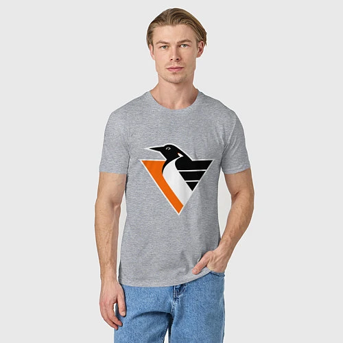 Мужская футболка Pittsburgh Penguins / Меланж – фото 3