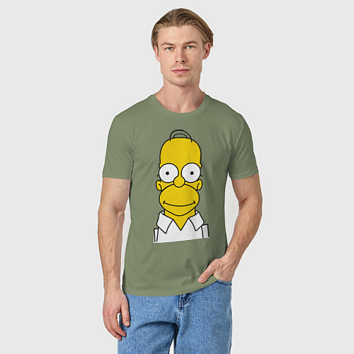 Мужская футболка Homer Face / Авокадо – фото 3