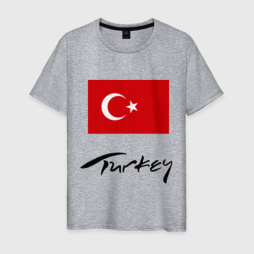 Мужская футболка Turkey / Меланж – фото 1