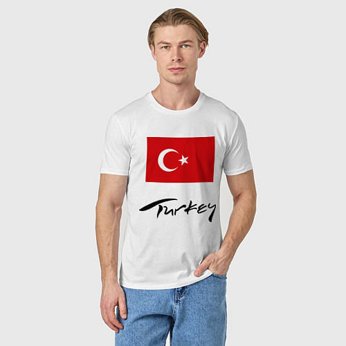 Мужская футболка Turkey / Белый – фото 3