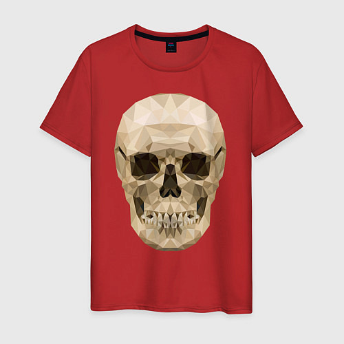 Мужская футболка Геометрический череп / Красный – фото 1