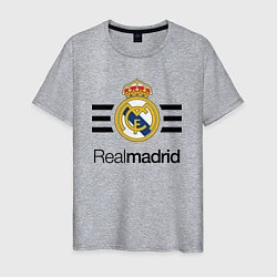 Футболка хлопковая мужская Real Madrid Lines, цвет: меланж