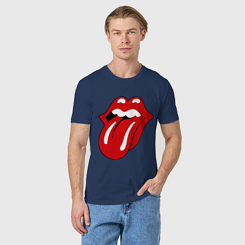 Мужская футболка Rolling Stones / Тёмно-синий – фото 3