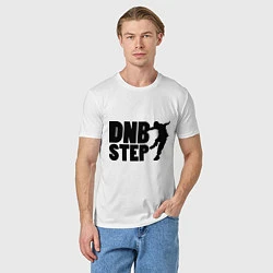 Футболка хлопковая мужская DNB Step Dancer, цвет: белый — фото 2