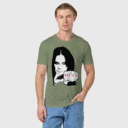 Футболка хлопковая мужская Ozzy Ozborn, цвет: авокадо — фото 2